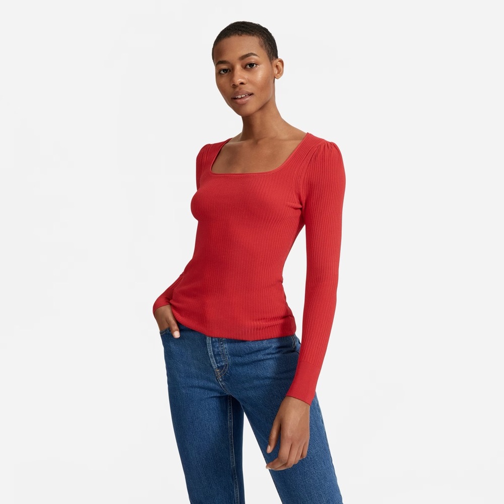 Everlane Square Neck Rib Knit